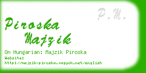 piroska majzik business card